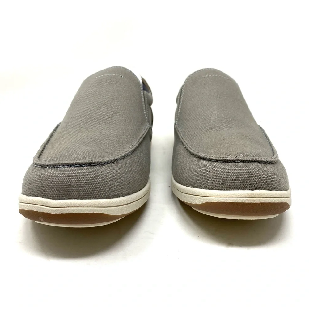 Florsheim Lakeside Canvas Moc Toe Slip-On Men’s Gray Wide Shoes NIB